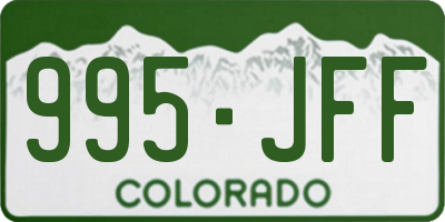 CO license plate 995JFF