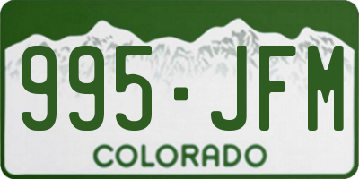 CO license plate 995JFM