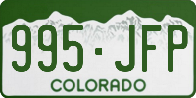 CO license plate 995JFP