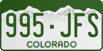 CO license plate 995JFS