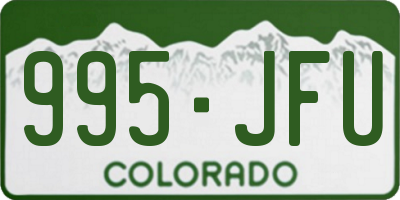 CO license plate 995JFU