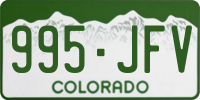 CO license plate 995JFV