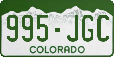 CO license plate 995JGC
