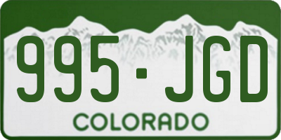 CO license plate 995JGD