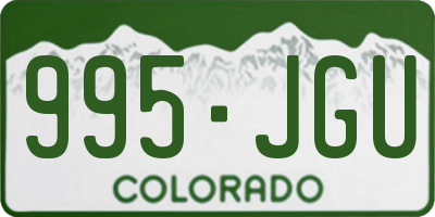 CO license plate 995JGU