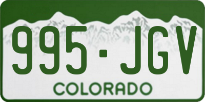 CO license plate 995JGV