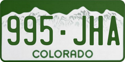 CO license plate 995JHA