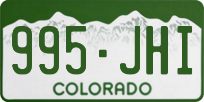 CO license plate 995JHI