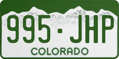 CO license plate 995JHP