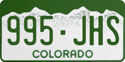 CO license plate 995JHS