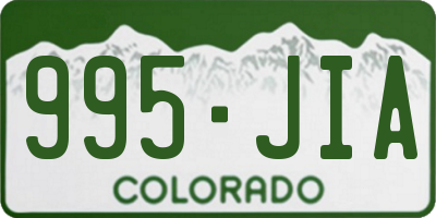 CO license plate 995JIA