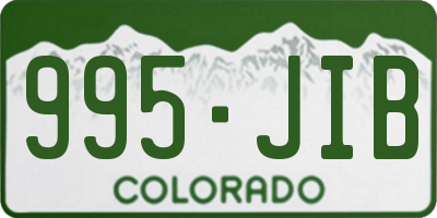 CO license plate 995JIB