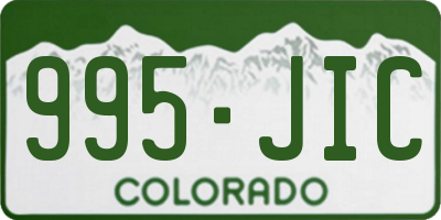 CO license plate 995JIC