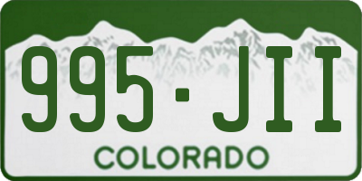CO license plate 995JII