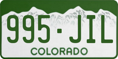 CO license plate 995JIL