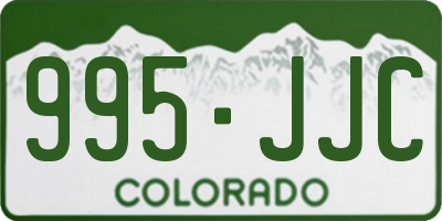 CO license plate 995JJC
