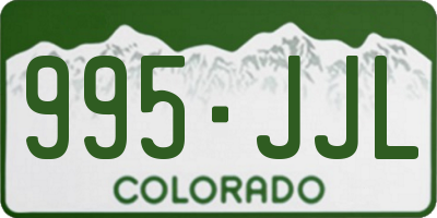 CO license plate 995JJL
