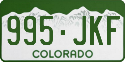 CO license plate 995JKF