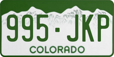 CO license plate 995JKP