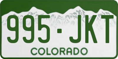 CO license plate 995JKT