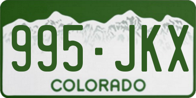 CO license plate 995JKX