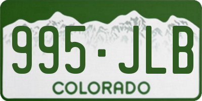 CO license plate 995JLB
