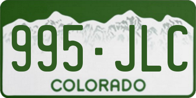 CO license plate 995JLC