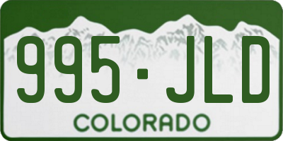 CO license plate 995JLD
