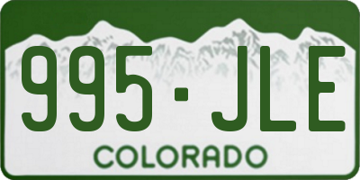 CO license plate 995JLE