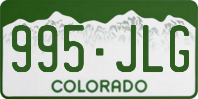 CO license plate 995JLG
