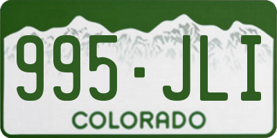 CO license plate 995JLI