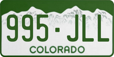 CO license plate 995JLL