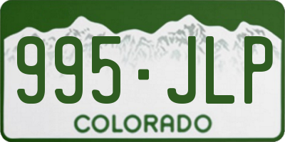 CO license plate 995JLP