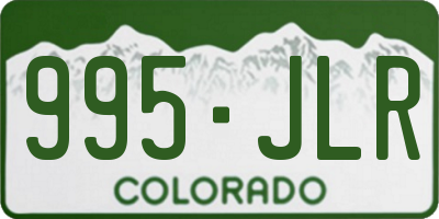 CO license plate 995JLR