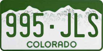 CO license plate 995JLS