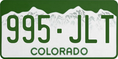 CO license plate 995JLT