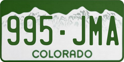 CO license plate 995JMA