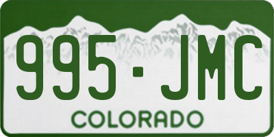 CO license plate 995JMC