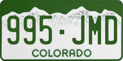 CO license plate 995JMD