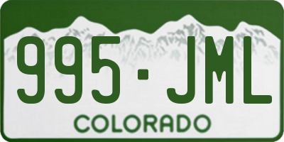 CO license plate 995JML