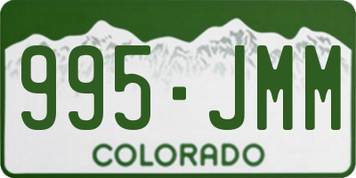 CO license plate 995JMM
