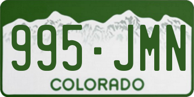 CO license plate 995JMN