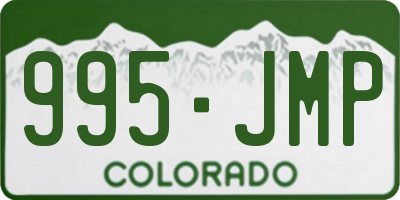 CO license plate 995JMP