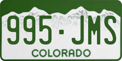 CO license plate 995JMS