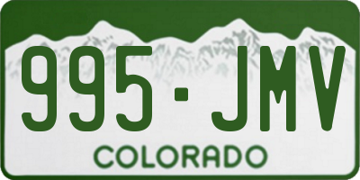 CO license plate 995JMV