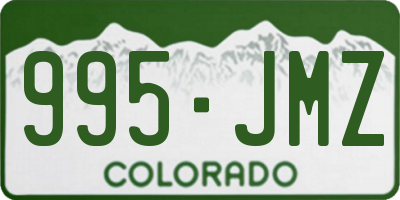 CO license plate 995JMZ