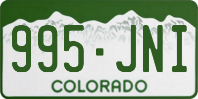 CO license plate 995JNI
