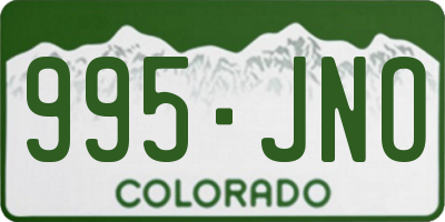 CO license plate 995JNO