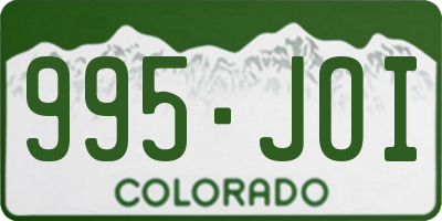 CO license plate 995JOI