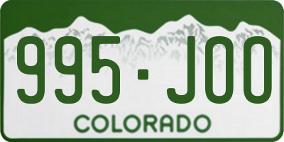 CO license plate 995JOO